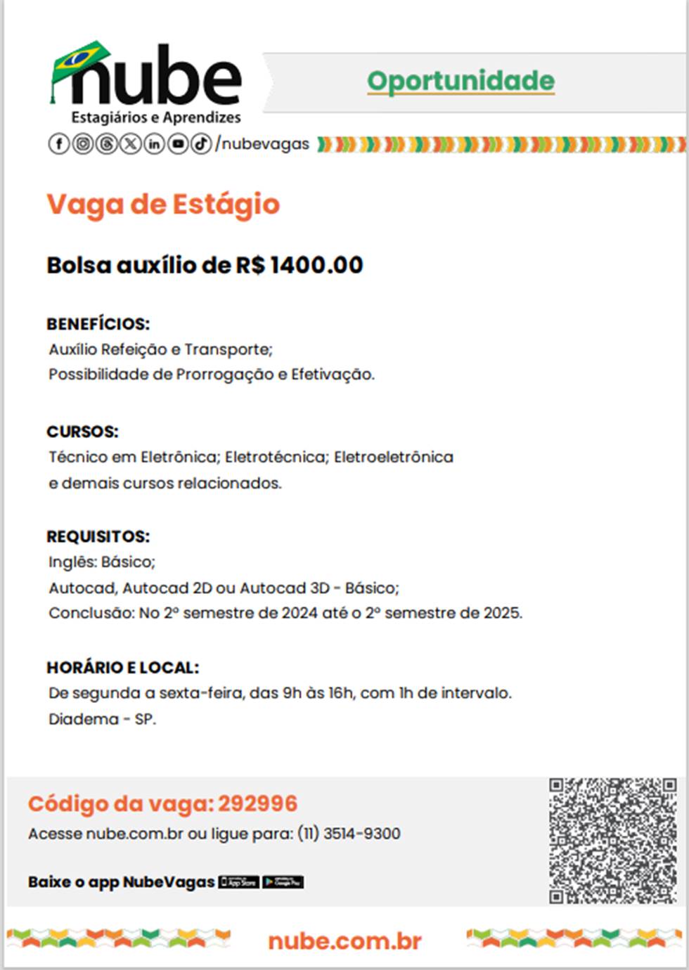 CONVÊNIO – VESTIBULAR UNIVERSIDADE SÃO JUDAS – 1º Semestre de 2019